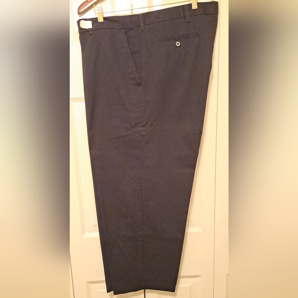 🎈 CLEARANCE GEORGE CHINO Men's Pants Black Flat Front Size 44X30